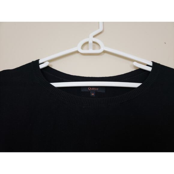 Quince Womens Basic Sweater Size M Lightweight Organic Cotton Cashmere Dolman - Picture 3 of 7